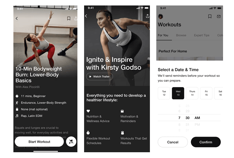 Приложение Nike Training Club