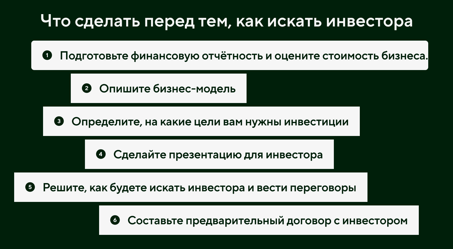 Что сделать перед тем, как искать инвестора