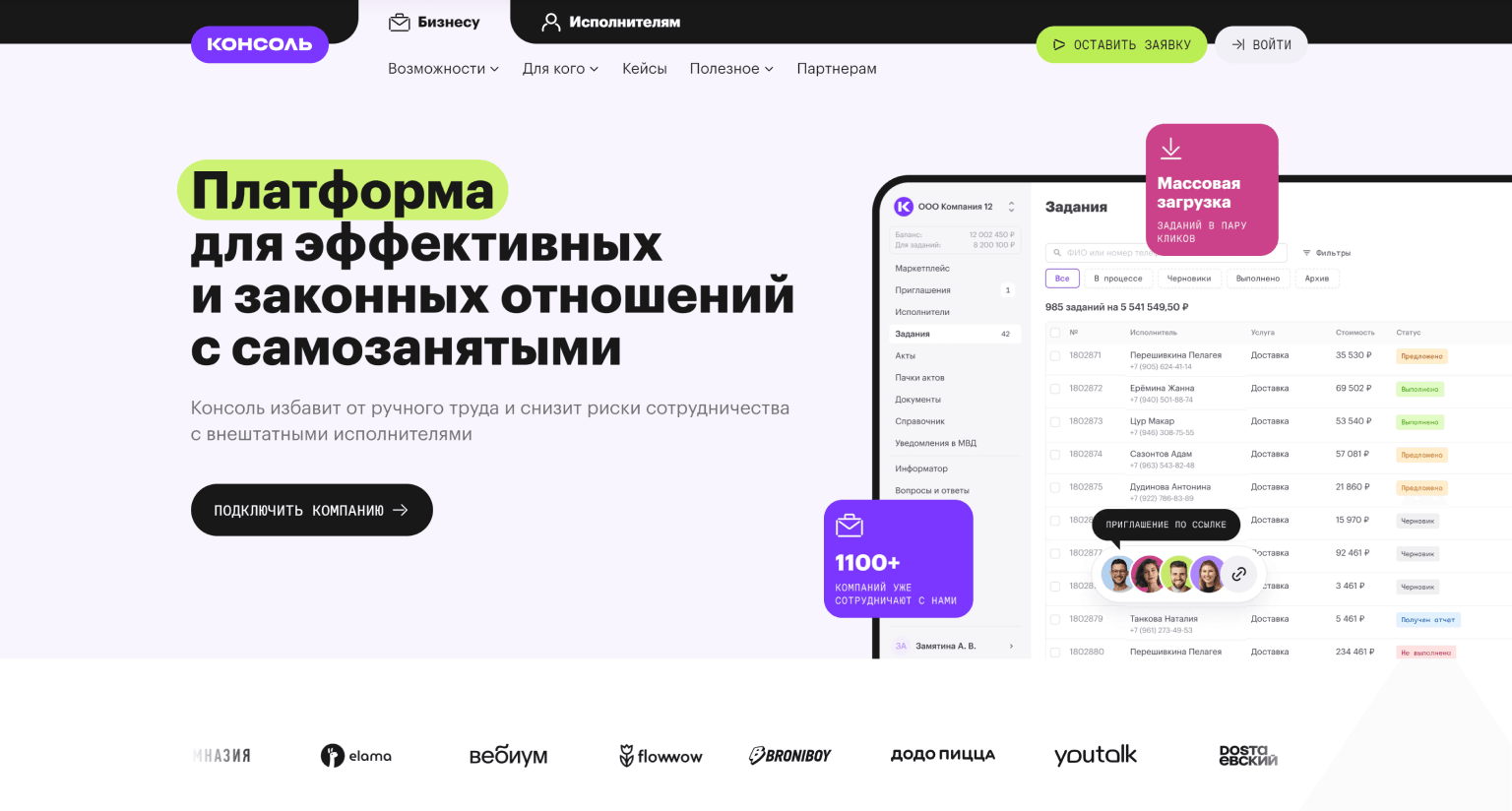 Сервис Консоль
