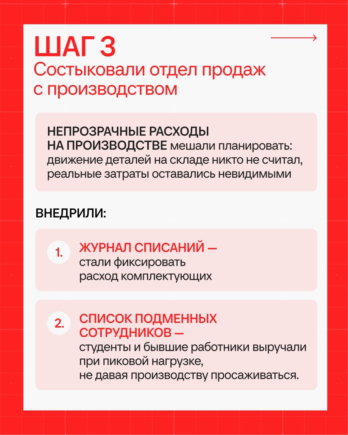 Шаг 3 в кейсе