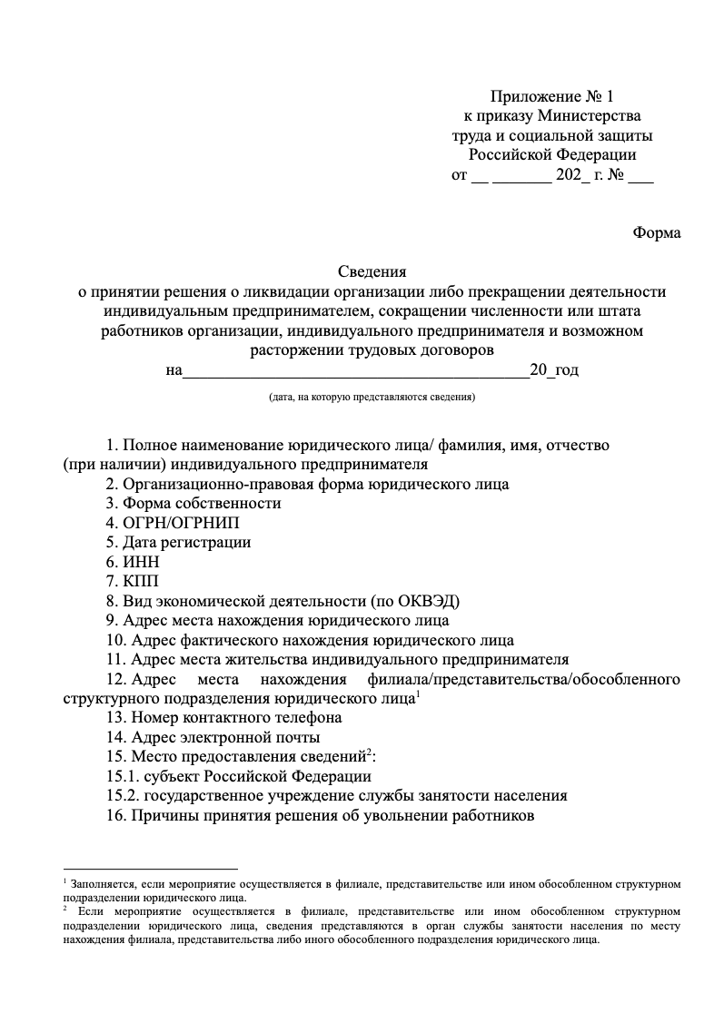 Бланк решения о ликвидации ООО или ИП образец